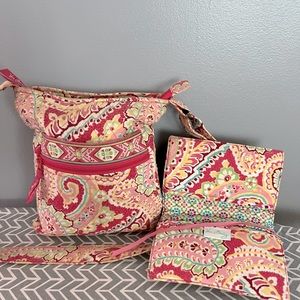 Vera Bradley Retired pattern “ Capri Melon”Shoulder bag & planner cover”Bundle